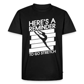 Rappel aux étirements - danseur de ballet - T-shirt Premium bio Homme - noir - Devant - Nico (187cm)