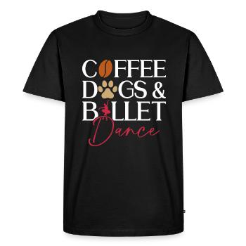 Coffee, Dogs and Ballet Dance - Ballet Dancer - Men's Premium Organic T-Shirt - black - Front - Nico (187cm)