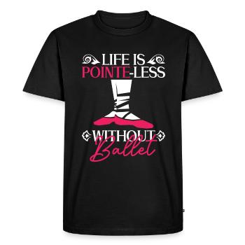 Ballet Dancer Ballerina Dancing Funny Ballet - Men's Premium Organic T-Shirt - black - Front - Nico (187cm)