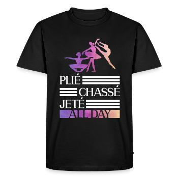 Plié Chassé Jeté All Day - Ballet dancer - Men's Premium Organic T-Shirt - black - Front - Nico (187cm)