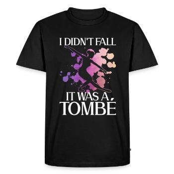 Je ne suis pas tombé, c’était un ballet tombé - T-shirt Premium bio Homme - noir - Devant - Nico (187cm)