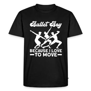 Ballet Dancers Boys Dancing Funny Ballet - Men's Premium Organic T-Shirt - black - Front - Nico (187cm)