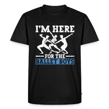 I'm here for the ballet boys - ballet dancers - Men's Premium Organic T-Shirt - black - Front - Nico (187cm)