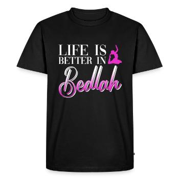 La vie est meilleure à Bedlah - danseuse du ventre - T-shirt Premium bio Homme - noir - Devant - Nico (187cm)