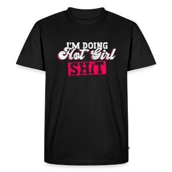 Je fais de la merde de fille chaude - danse du ventre - T-shirt Premium bio Homme - noir - Devant - Nico (187cm)