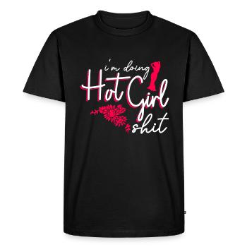 Je fais de la merde de fille chaude - danse du ventre - T-shirt Premium bio Homme - noir - Devant - Nico (187cm)