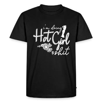 Je fais de la merde de fille chaude - danse du ventre - T-shirt Premium bio Homme - noir - Devant - Nico (187cm)