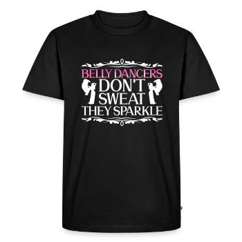 Les danseuses du ventre ne transpirent pas, elles scintillent - T-shirt Premium bio Homme - noir - Devant - Nico (187cm)