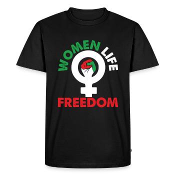 Women Life Freedom Iran Women's Rights - Men's Premium Organic T-Shirt - black - Front - Nico (187cm)