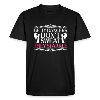 Les danseuses du ventre ne transpirent pas, elles scintillent - T-shirt Premium bio Homme - noir - Devant - Nico (187cm)