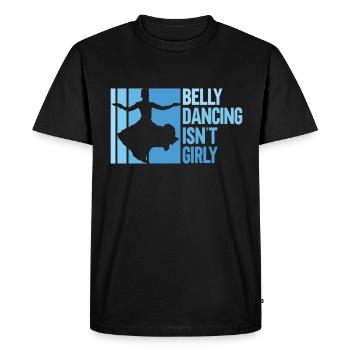 La danse du ventre n’est pas girly - danseuses du ventre - T-shirt Premium bio Homme - noir - Devant - Nico (187cm)