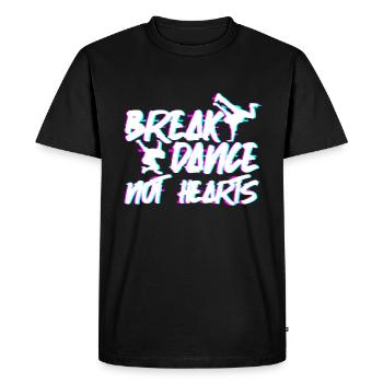 Breakdance Not Hearts - Breakdance Hip Hop - T-shirt Premium bio Homme - noir - Devant - Nico (187cm)