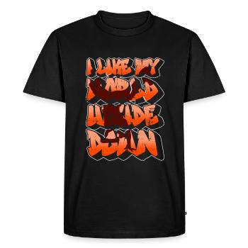 May Break Dance My World Upside Down - Men's Premium Organic T-Shirt - black - Front - Nico (187cm)