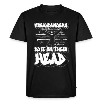 Les breakdancers le font sur leur tête - Breakdance - T-shirt Premium bio Homme - noir - Devant - Nico (187cm)