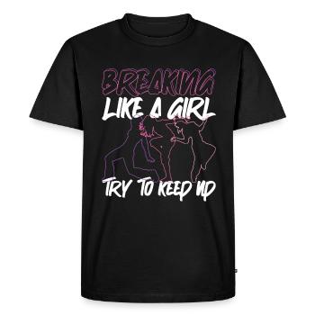 Breakdance BBoy Breakdancer Break Dance Hip Hop - T-shirt Premium bio Homme - noir - Devant - Nico (187cm)