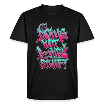 Faire des trucs chauds de B-Girl - Breakdance Hip Hop - T-shirt Premium bio Homme - noir - Devant - Nico (187cm)