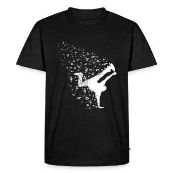 Breakdance BBoy Breakdancer Break Dance Hip Hop - T-shirt Premium bio Homme - noir - Devant - Nico (187cm)