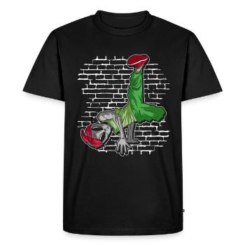 Breakdance Alien - Breakdance Hip Hop - T-shirt Premium bio Homme - noir - Devant - Nico (187cm)