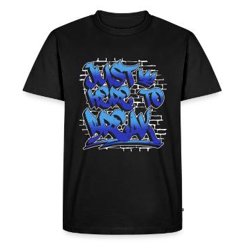 Just Here To Break - Breakdance Hip Hop - T-shirt Premium bio Homme - noir - Devant - Nico (187cm)