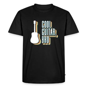 Cool Guitar, Bro - Guitare acoustique - T-shirt Premium bio Homme - noir - Devant - Nico (187cm)