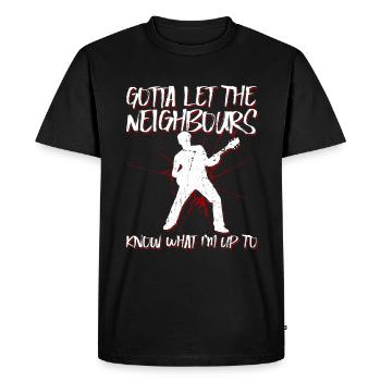 Electric Guitar, Guitar Player, Guitarist, Rock, Funny - Men's Premium Organic T-Shirt - black - Front - Nico (187cm)