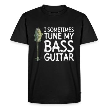 I sometimes tune my bass guitar guitarist - Men's Premium Organic T-Shirt - black - Front - Nico (187cm)