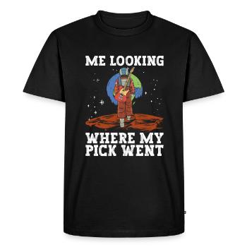 Electric Guitar Guitar Player Guitarist Rock Lustig - Men's Premium Organic T-Shirt - black - Front - Nico (187cm)