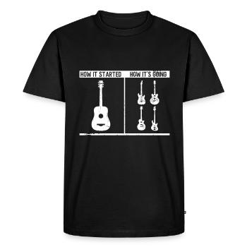 Guitariste électrique Guitariste Guitariste Rock Lustig - T-shirt Premium bio Homme - noir - Devant - Nico (187cm)
