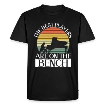 Les meilleurs joueurs assis sur le banc - piano - T-shirt Premium bio Homme - noir - Devant - Nico (187cm)