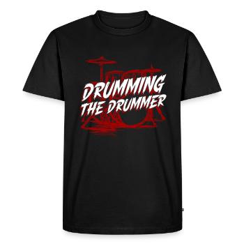 Drumming The Drummer - drums Rock Drummer - Men's Premium Organic T-Shirt - black - Front - Nico (187cm)