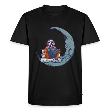 Astronaut Accordion Accordionist Accordion Player - Men's Premium Organic T-Shirt - black - Front - Nico (187cm)