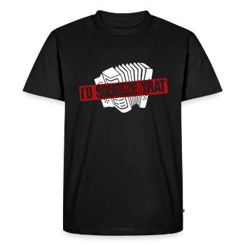 I'd Squeeze That - accordion accordionist - Men's Premium Organic T-Shirt - black - Front - Nico (187cm)