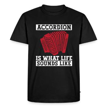 Accordion Is What Life Sounds Like - Akkordeon - Men's Premium Organic T-Shirt - black - Front - Nico (187cm)
