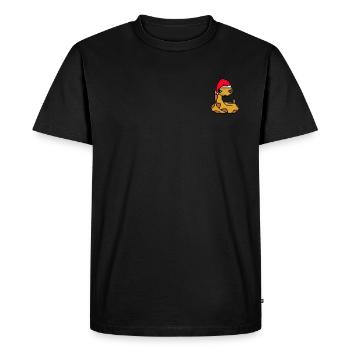 Snake Pixelated Christmas - Funny Snake - Men's Premium Organic T-Shirt - black - Front - Nico (187cm)