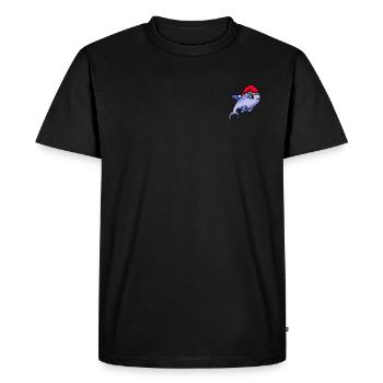 Noël pixélisé dauphin - Drôle - T-shirt Premium bio Homme - noir - Devant - Nico (187cm)