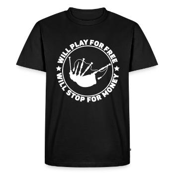 Cornemuses Musique écossaise Drôle de cornemuse - T-shirt Premium bio Homme - noir - Devant - Nico (187cm)
