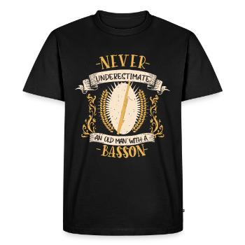 Basson Musicien Instrument Cuivres Musique Cadeau - T-shirt Premium bio Homme - noir - Devant - Nico (187cm)