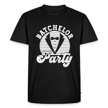 Bachelor Party Groom - Men's Premium Organic T-Shirt - black - Front - Nico (187cm)
