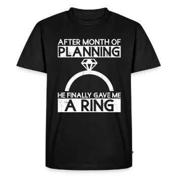 Mariage JGA de la mariée - T-shirt Premium bio Homme - noir - Devant - Nico (187cm)