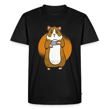 Hamster Harmonica - Harmonica Player - Men's Premium Organic T-Shirt - black - Front - Nico (187cm)