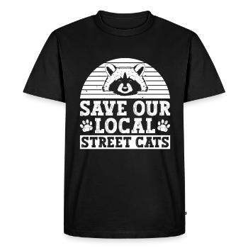 Raccoon Animal Welfare Animal Rights Activist - T-shirt Premium bio Homme - noir - Devant - Nico (187cm)
