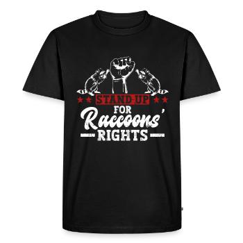 Raccoon Animal Welfare Animal Rights Activist - Men's Premium Organic T-Shirt - black - Front - Nico (187cm)