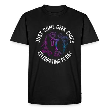 Just Some Geek Chics Celebrating Pi Day - Math Pi - Men's Premium Organic T-Shirt - black - Front - Nico (187cm)