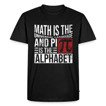 Mathématiques Pi est l’alphabet - Teacher Math Pi - T-shirt Premium bio Homme - noir - Devant - Nico (187cm)