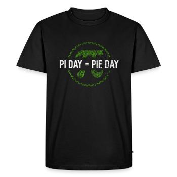 Pi Day = Journée du gâteau - Professeur Math Pi - T-shirt Premium bio Homme - noir - Devant - Nico (187cm)