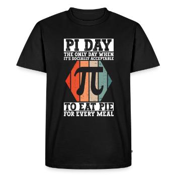 Drôle de professeur de mathématiques pour Pi Day Math Geek - T-shirt Premium bio Homme - noir - Devant - Nico (187cm)