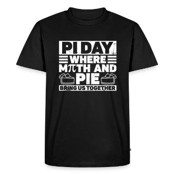 Drôle de professeur de mathématiques pour Pi Day Math Geek - T-shirt Premium bio Homme - noir - Devant - Nico (187cm)