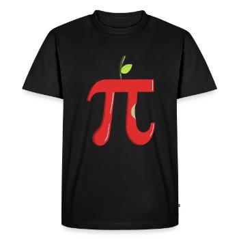 Apple Pi - Fun Math Teacher for Pi Day - Men's Premium Organic T-Shirt - black - Front - Nico (187cm)