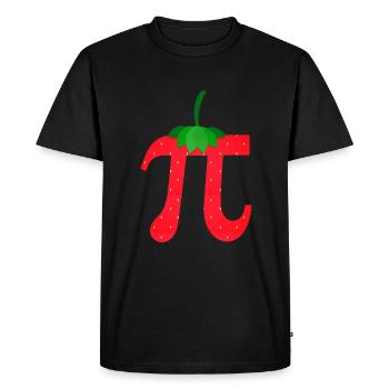 Strawberry Pi - Drôle de professeur de mathématiques pour le jour de Pi - T-shirt Premium bio Homme - noir - Devant - Nico (187cm)