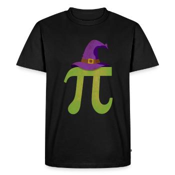 Pi Witch Hat - Pi Funny Math Halloween - T-shirt Premium bio Homme - noir - Devant - Nico (187cm)